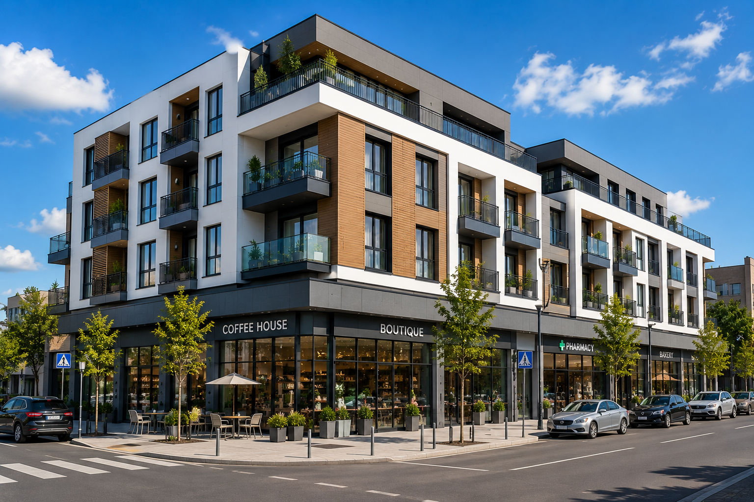 Managed mixed-use commercial development