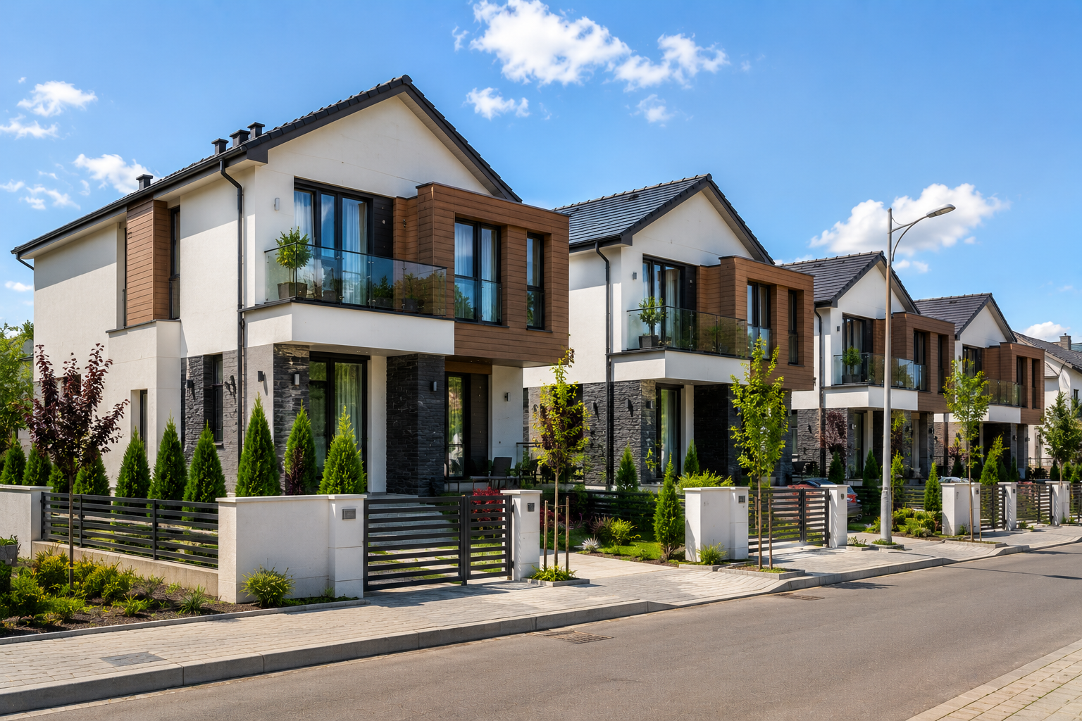 Contemporary family residence concept