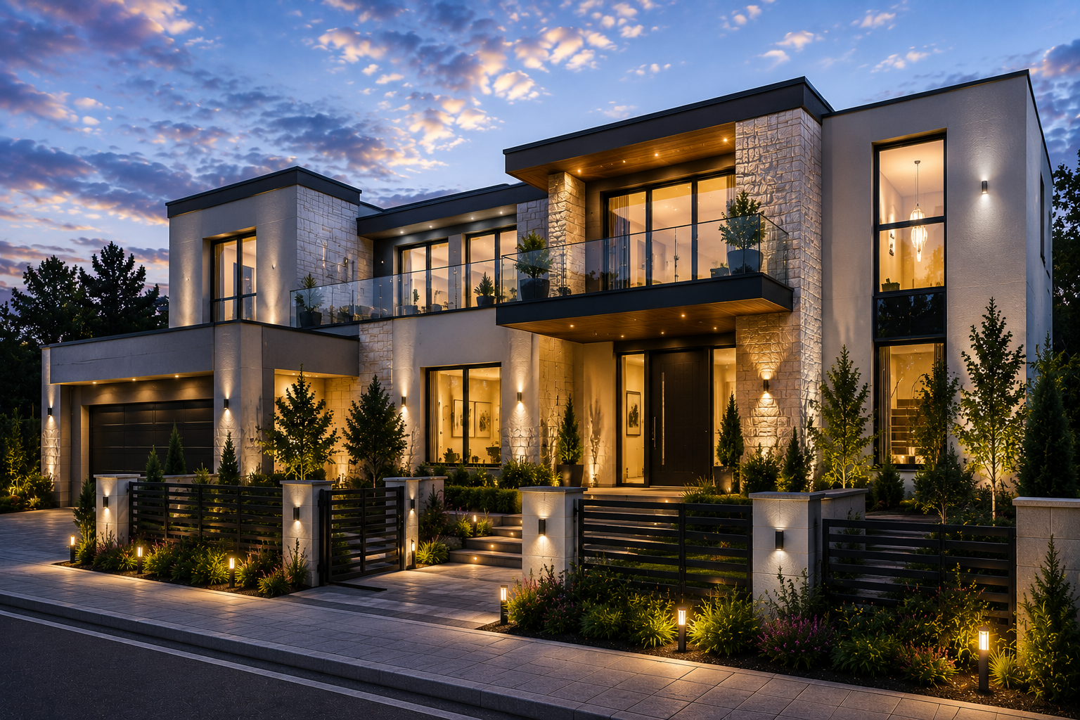 Modern villa development concept